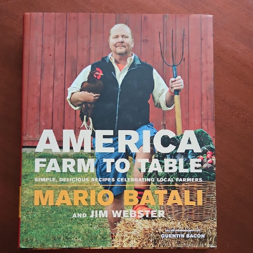 America Farm to Table Hard Back Cover Cook Book Mario Batali